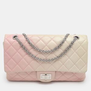 Chanel 2.55 Reissue 227 Degrade Pink/cream Quilted Leather Flap Bag
